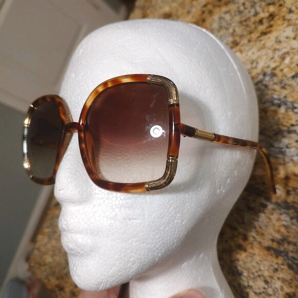 Vintage Ted Lapidus Paris Sunglasses Womens Large Oversized France 70s Eyewear - Picture 2 of 16